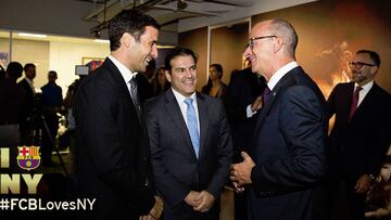 Special guest at Barça's New York office opening: Raúl!