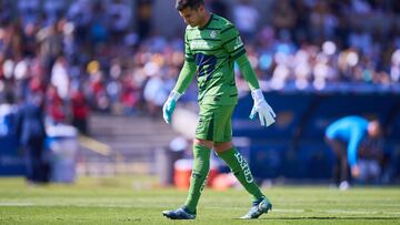 Julio Gonzalez of Pumas during the Quarter final second leg match between Pumas UNAM and Monterrey as part of the Liga BBVA MX, Torneo Apertura 2024 at Olimpico Universitario Stadium on December 01, 2024 in Mexico City, Mexico.
