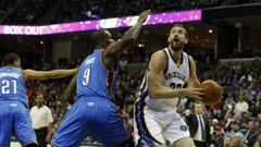 Los Grizzlies de Marc ahogan a Durant, que se aleja de Playoffs