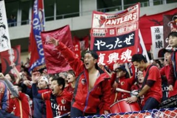 Football Soccer - Atletico Nacional v Kashima Antlers - FIFA Club World Cup Semi Final - Suita City Football Stadium, Osaka, Japan - 14/12/16 Kashima Antler fans Reuters / Kim Kyung-Hoon Livepic EDITORIAL USE ONLY.