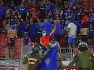 Futbol, Universidad de Chile vs Audax Italiano
Fecha 1, Liga de primera 2026.
Hinchas de Universidad de Chile alientan a su jugadores durante un partido de la liga de primera division disputado en el estadio Nacional en Santiago, Chile.
30/01/2026
Luis Quinteros/Photosport
Football, Universidad de Chile vs Audax Italiano
First date, 2026 First division league.
Universidad de Chile fans are photographed during a first division league match at the Nacional stadium in Santiago, Chile.
30/01/2026
Luis Quinteros/Photosport