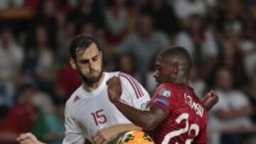 Cavaleiro disputó el partido desastroso de Portugal ante Albania.