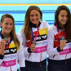 Mireia, Costa, Gallardo y Castro, plata en 4x200 con pase a Río