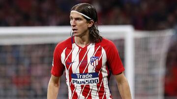 Filipe Luis con el Atlético.