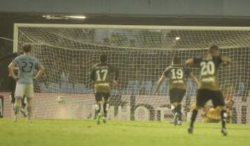 1-1. Lombán anotó el gol del empate desde los once metros.