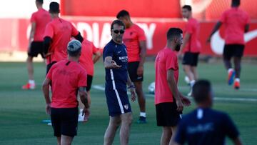 Julen Lopetegui, en su primer entrenamiento.