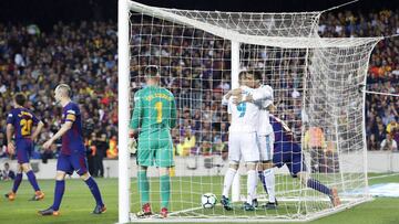 Cristiano marc&oacute; el primer gol del Madrid en el &uacute;ltimo Cl&aacute;sico disputado en el Camp Nou.