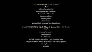 Kingdom Hearts III Re Mind: ediciones, contenidos y precios
