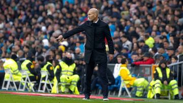 Zidane, durante el Real Madrid-Sevilla.