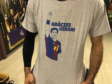 El Barcelona ganó bajo la leyenda 'Gracias Viran'