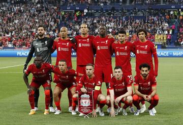 El once inicial del Liverpool.