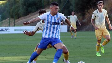 Yanis Rahmani, durante el Espanyol - M&aacute;laga.