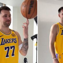 Luka Doncic suits up as a Laker for the first time and puts on a ball-handling show