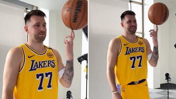 Luka Doncic suits up as a Laker for the first time and puts on a ball-handling show