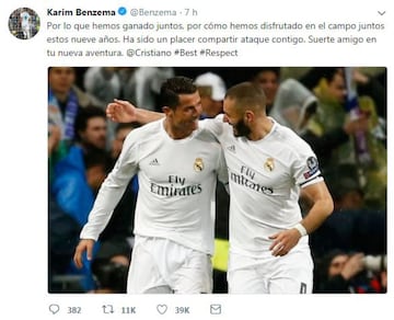 As se ha despedido la plantilla del Madrid de Cristiano Ronaldo