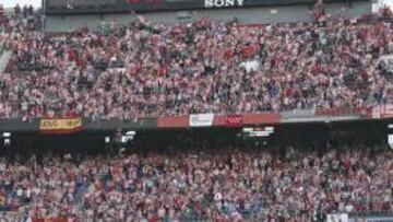 El marcador del Camp Nou, durante el Atlético-Sevilla de 2010.