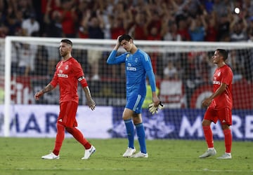 26/09/18 PARTIDO PRIMERA DIVISION LALIGA
SEVILLA - REAL MADRID
TRISTEZA SERGIO RAMOS COURTOIS