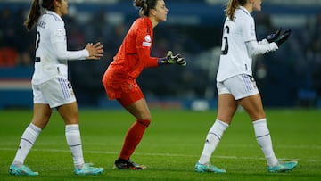 Soccer Football - Women's Champions League - Group A - Paris St Germain v Real Madrid - Parc des Princes, Paris, France  - December 16, 2022 Real Madrid's Misa Rodriguez reacts REUTERS/Christian Hartmann