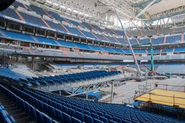 Nuevas imágenes de las obras del Estadio Santiago Bernabéu.