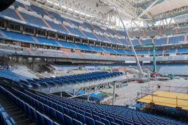 Nuevas imágenes de las obras del Estadio Santiago Bernabéu.