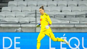 Christiane ENDLER of OL during the Womens D1 Arkema match between Lyon and Paris at Groupama Stadium on December 11, 2022 in Lyon, France. (Photo by Hugo Pfeiffer/Icon Sport via Getty Images)