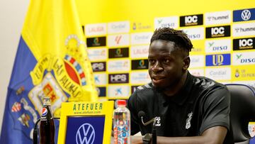 16/08/23 FUTBOL PRIMERA DIVISION UD LAS PALMAS Rueda prensa de Nuke Nfulu