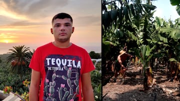 Cristian Gonz&aacute;lez, vecino de Todoque, en la zona de Tazacorte (La Palma).