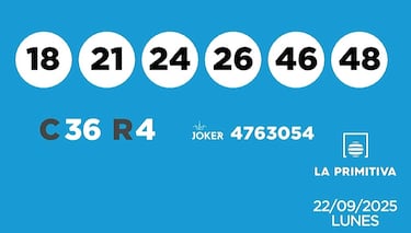 La Primitiva: comprobar los resultados del sorteo de hoy, lunes 22 de septiembre