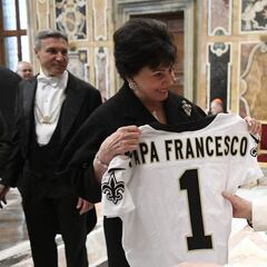 Saints unveil new helmets which are being called “pope hats”