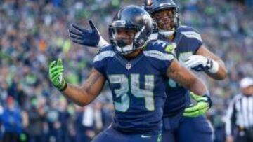 Thomas Rawls en su impresionante actuación frente a los 49ers.