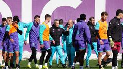 Primera toma de contacto de Escribá con la plantilla del Real Valladolid