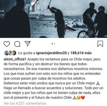 Los mensajes de apoyo del mundo del futbol a Chile