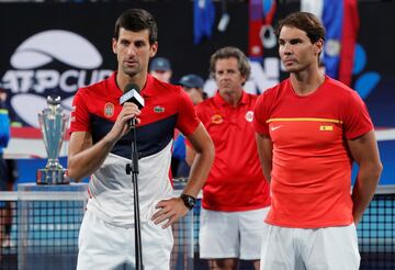 Novak Djokovic y Rafael Nadal. 