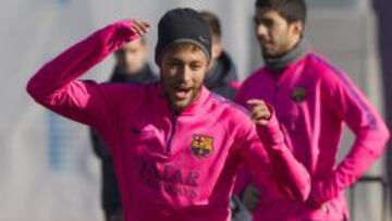 Neymar, durante un entrenamiento.