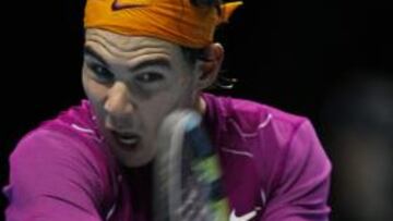 <b>NERVIO. </b>Rafa Nadal ataca la bola con nervio. El primer set fue de una gran altura.