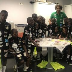 Benjamín, de gira por España con su equipo de niños de Guinea Ecuatorial