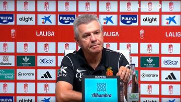Javier Aguirre en la rueda de prensa posterior al partido Granada-3-Mallorca-2