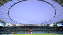 (FILES) This file photo taken on December 6, 2017 shows a general view of the Sheikh Jaber Al-Ahmad International Stadium in Kuwait City, one of the venues of the 23rd Gulf Cup, during a tour of the facilities by FIFA president Gianni Infantino.
 Despite 