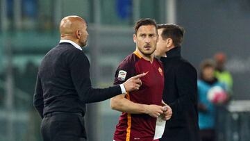 Luciano Spalletti instructed Francesco Totti ahead of a rare appearance.