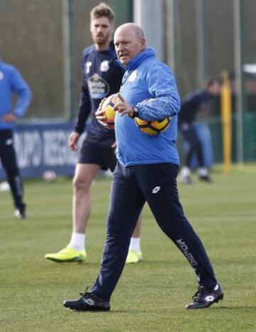 Primer entrenamiento del Pepe Mel como entrenador del Deportivo de la Coruña 