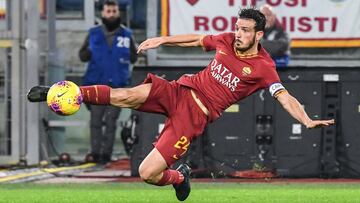 Florenzi, en un partido de la Roma.