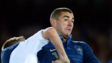 <b>ASISTENTE. </b>Benzema no marcó ayer, pero dio un espectacular pase a Diaby en el tanto francés.