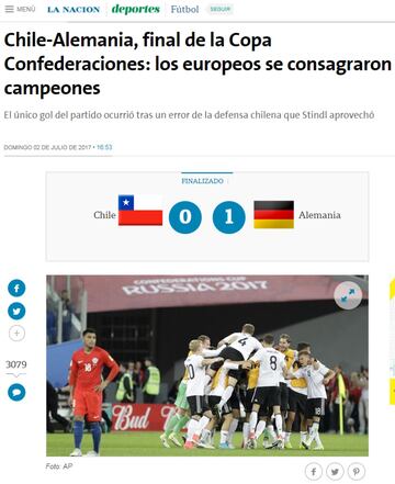 Así reaccionó la prensa en el mundo tras la derrota de Chile