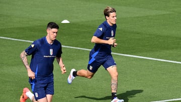 Fagioli, a la derecha, durante un entrenamiento.