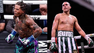 Los boxeadores Gervonta Davis y David Benavidez.