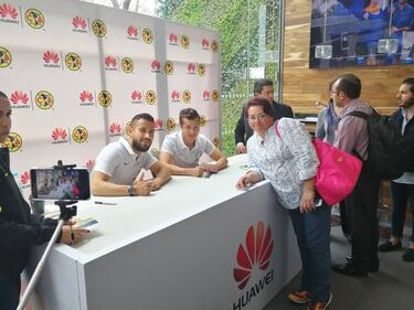 Usuarios de Huawei conviven con futbolistas americanistas