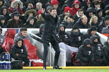 Atlético Madrid head coach Diego Simeone during the UEFA Champions League, round of 16, 2nd leg football match against Liverpool.