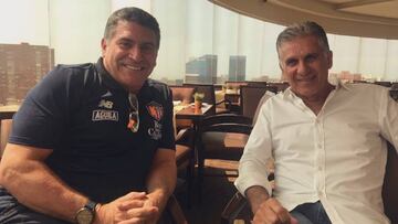 Luis Fernando Su&aacute;rez y Carlos Queiroz en Barranquilla 