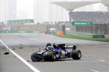 El accidente de Antonio Giovinazzi en imágenes