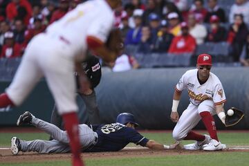 Los Diablos Rojos derrotaron 13-11 a los Tigres de Quinta Roo para clasificar a la final de la Zona Sur en la LMB. La afición vibró con la victoria de los locales.